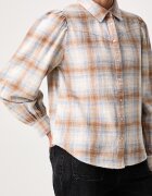 Levi's риза дамска от памук JUNA WESTERN бежова на каре 0082U