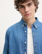 Levi's риза мъжка от памук AUTHENTIC BUTTON DOWN синя A7210