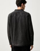 Levi's риза мъжка от памук BARSTOW WESTERN STANDARD черна с изчистена шарка 85744