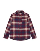 Levi's риза за деца от памук SHADOW PLAID SHIRT бордо на каре 9ER927