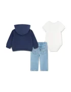 Levi's спортен комплект анцуг за деца с памук FULL ZIP HOODIE SET тъмносин 6ER557