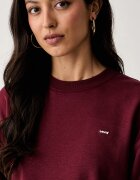 Levi's суичър дамски с памук EVERYDAY CREW бордо 0082J-0004