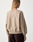 Levi's суичър дамски с памук EVERYDAY CREW кафяв 0082J-0007