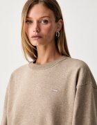 Levi's суичър дамски с памук EVERYDAY CREW кафяв 0082J-0007