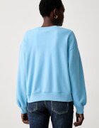 Levi's суичър дамски с памук EVERYDAY CREW син 0082J