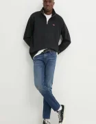 Levi's суичър мъжки от памук ORIGINAL HM 1/4 ZIP черен A8606