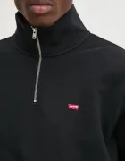 Levi's суичър мъжки от памук ORIGINAL HM 1/4 ZIP черен A8606