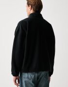 Levi's суичър мъжки от полар REDWOOD HALF ZIP черен 0084M