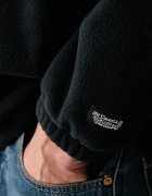 Levi's суичър мъжки от полар REDWOOD HALF ZIP черен 0084M