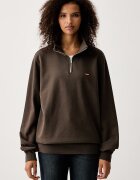 Levi's суичър от памук LSE_ORIGINAL HM 1/4 ZIP кафяв 001B9