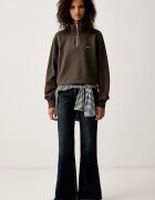 Levi's суичър от памук LSE_ORIGINAL HM 1/4 ZIP кафяв 001B9