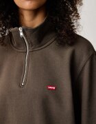 Levi's суичър от памук LSE_ORIGINAL HM 1/4 ZIP кафяв 001B9