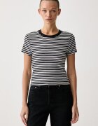 Levi's тениска дамска от памук с еластан ESSENTIAL BABY черна 0085R-0003