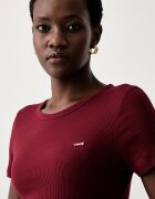 Levi's тениска дамска от памук с еластан HAYES червена 001J3