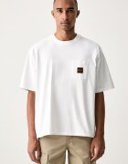Levi's тениска мъжка от памук SS WORKWEAR PKT бяла 008AB