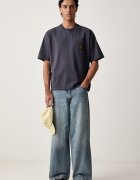 Levi's тениска мъжка от памук SS WORKWEAR PKT тъмносиня 008AB-0002