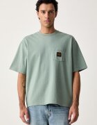 Levi's тениска мъжка от памук SS WORKWEAR PKT зелена 008AB-0000