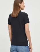 Levi's тениска с яка дамска от памук с еластан HM черна 52599