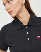 Levi's тениска с яка дамска от памук с еластан HM черна 52599