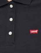 Levi's тениска с яка дамска от памук с еластан HM черна 52599