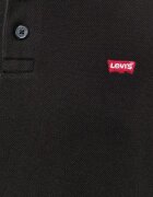 Levi's Тениска с яка мъжка в черно с изчистен дизайн