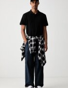 Levi's тениска тип пулове с яка мъжка от памук HM POLO COSTCO черна 005RV