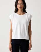 Levi's топ дамски от памук PLEATED MUSCLE TANK бял 0085U
