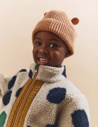 Liewood Детска памучна шапка Gina Beanie в оранжево LW20105