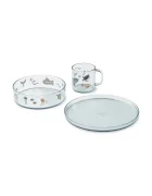Liewood Детски сервиз за хранене Siva Printed Tritan Tableware Set