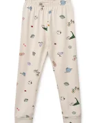 Liewood пижама от две части за деца от памук с еластан Wilhelm Grow Printed Pyjamas Set бежова LW20982