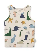 Liewood потник за деца от памук с еластан Faris Printed Tank Top 2-Pack бежов LW20660