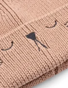 Liewood шапка за деца от памук Gina Beanie w Cat Embroidery розова LW21183