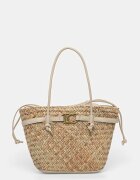 Lola casademunt плажна чанта дамска от сплетена материя бежова LS2604059