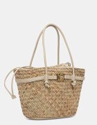Lola casademunt плажна чанта дамска от сплетена материя бежова LS2604059