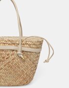 Lola casademunt плажна чанта дамска от сплетена материя бежова LS2604059