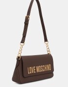Love Moschino чанта дамска от имитация на кожа кафява JC4109PP1PKD0300