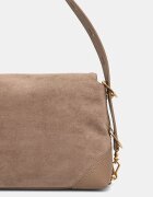 Love Moschino чанта дамска от имитация на велур бежова JC4092PP1PLD110A