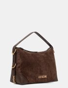 Love Moschino чанта дамска от имитация на велур кафява JC4090PP1PLD130A