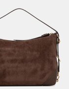 Love Moschino чанта дамска от имитация на велур кафява JC4090PP1PLD130A