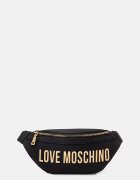 Love Moschino чанта за кръста дамска от имитация на кожа черна JC4195PP0OKD0000