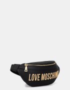 Love Moschino чанта за кръста дамска от имитация на кожа черна JC4195PP0OKD0000