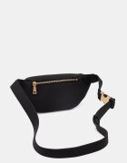 Love Moschino чанта за кръста дамска от имитация на кожа черна JC4195PP0OKD0000