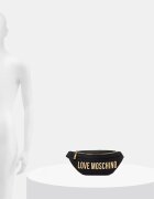 Love Moschino чанта за кръста дамска от имитация на кожа черна JC4195PP0OKD0000