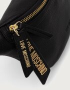 Love Moschino чанта за кръста дамска от имитация на кожа черна JC4227PP0PKG0000