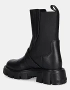 Love Moschino Кожени боти челси в черно с платформа JA24105G1NIA0000