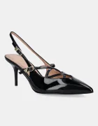Love Moschino Кожени обувки с тънък ток