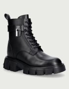 Love Moschino кубинки с платформа дамски от кожа черни JA24235G0PIA0000