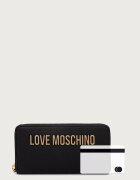 Love Moschino портфейл дамски от имитация на кожа черен JC5611PP0PKD0000