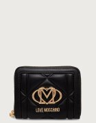 Love Moschino портфейл дамски от имитация на кожа черен JC5641PP0PLC0000