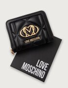 Love Moschino портфейл дамски от имитация на кожа черен JC5641PP0PLC0000